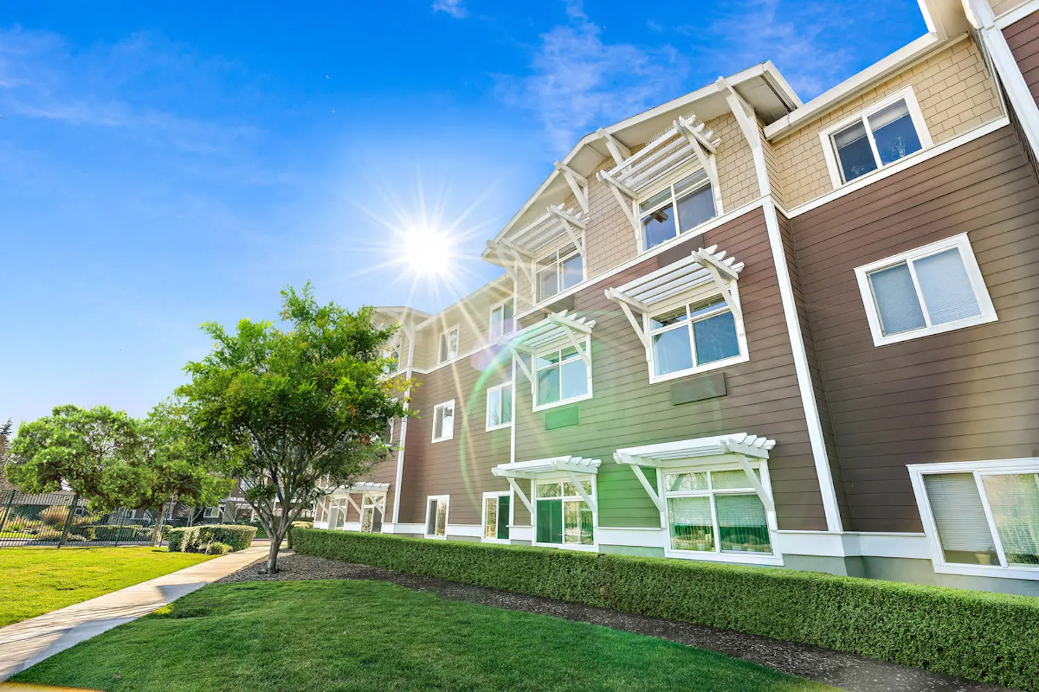 University Retirement Community residential building exterior