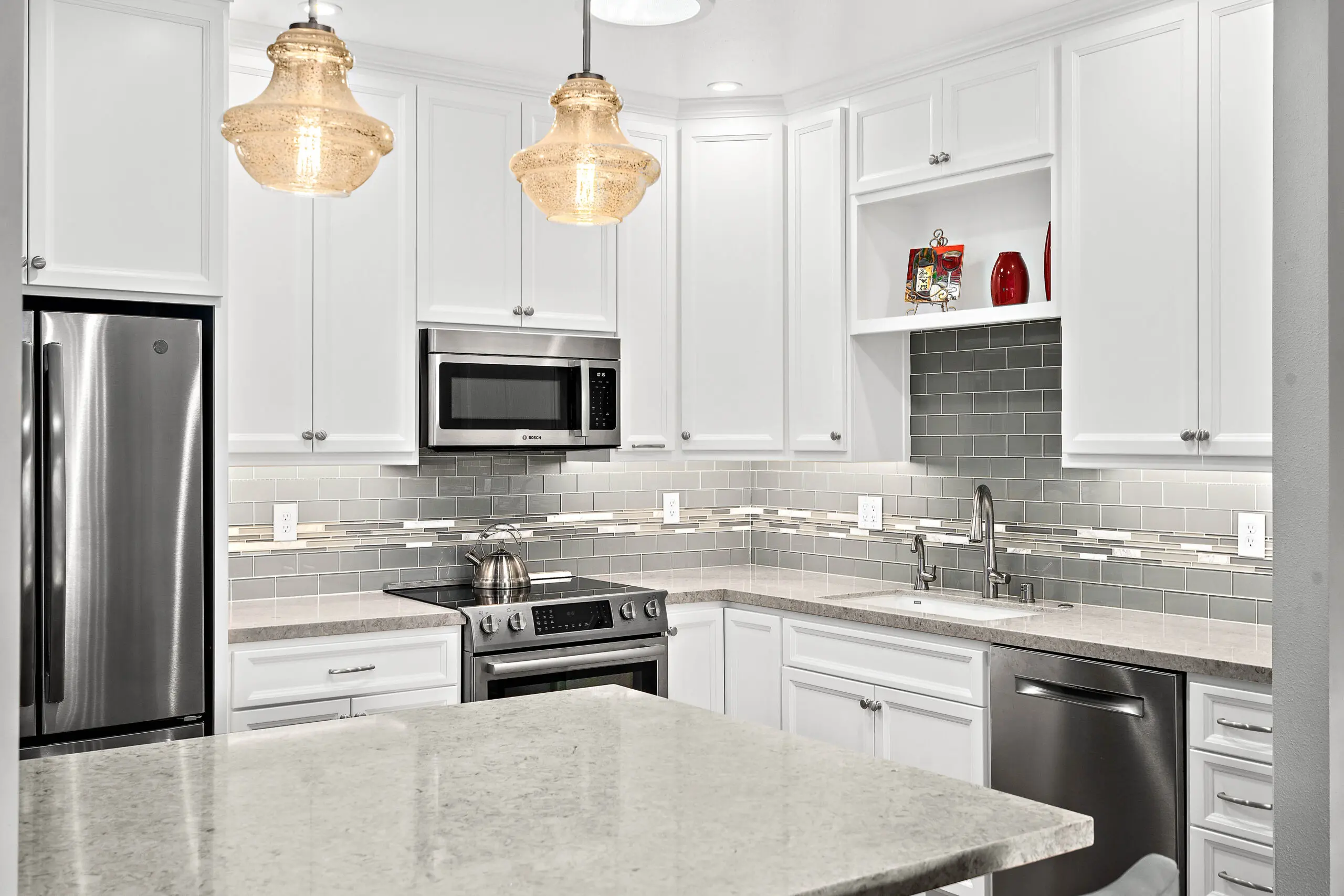 University Retirement Community apartment kitchen